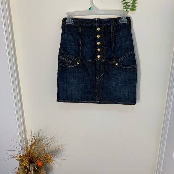Marciano Denim Mini Jeans Skirt Size 28 - Picture 9 of 10